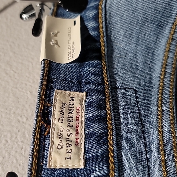 LEVI Blue Jean High Rise Flare Casual Bohemian Hippie 70's Retro Wide Leg Denim - Picture 4 of 16